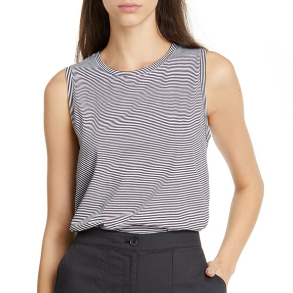 Eileen Fisher Tops - EILEEN FISHER NWT Stripe Organic Cotton Tank S/M